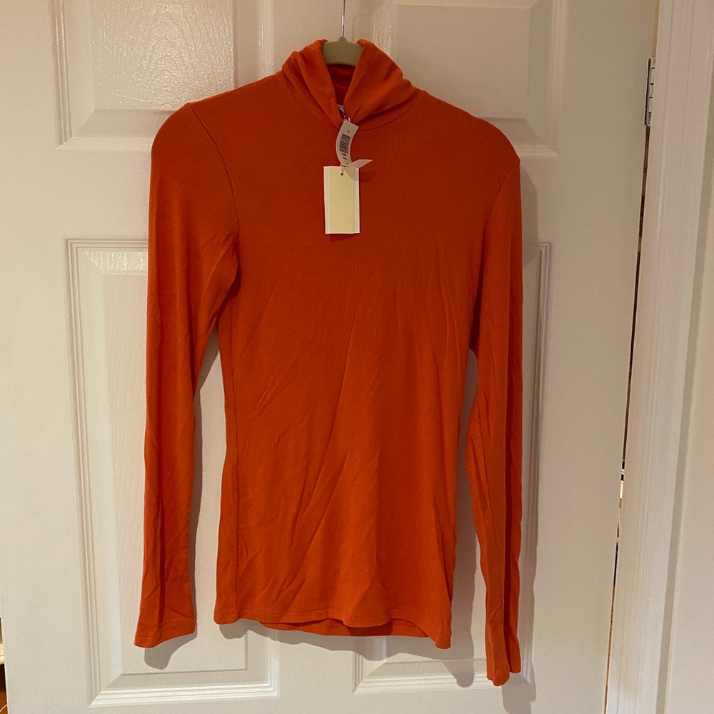 Aritzia Wilfred Orange Only turtleneck